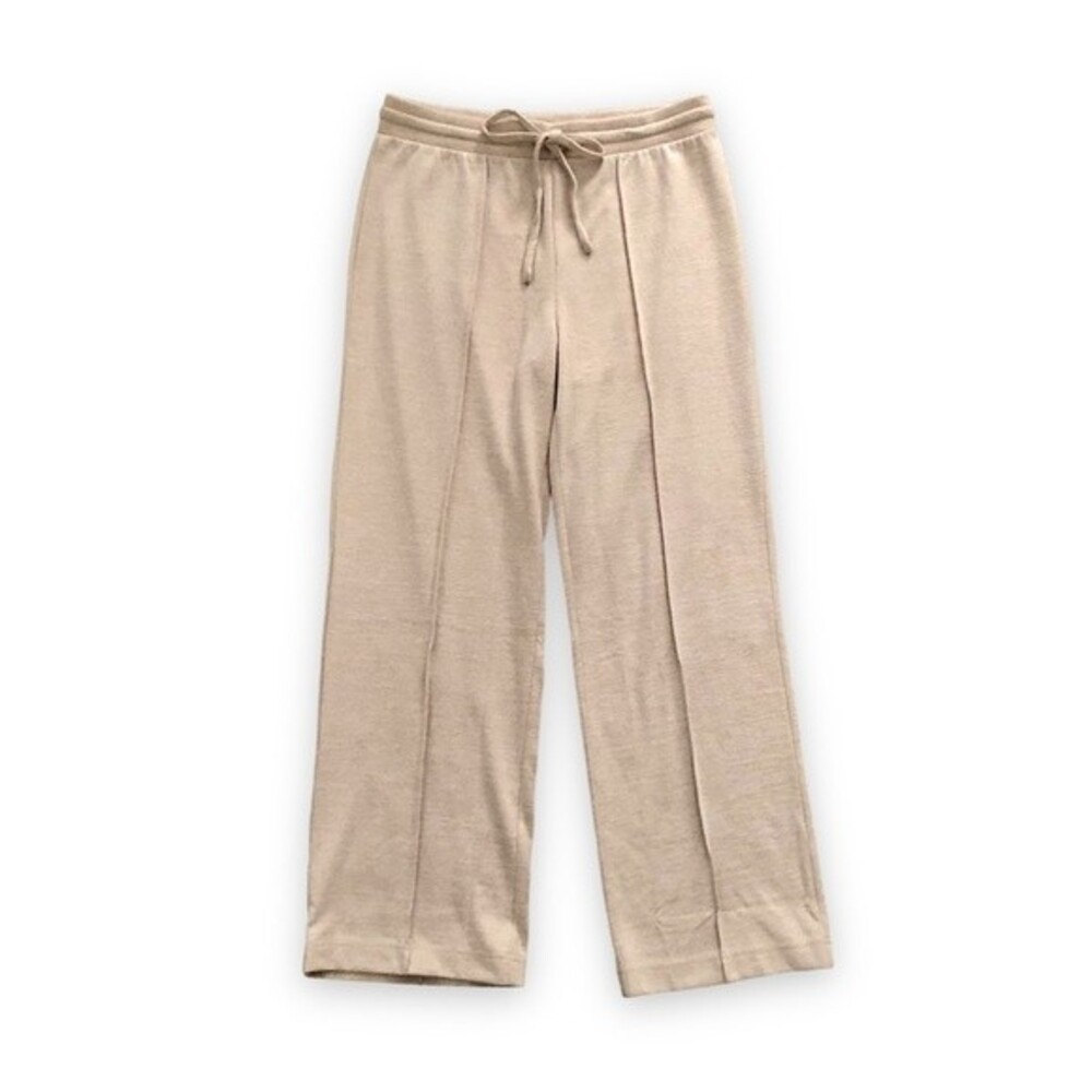 Haven Well Within Sweater Knit Wide Leg Pants Light Tan NWT Size Large Neutral